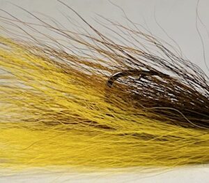 fishing lure with hair on tail