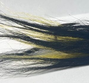 Fishing lure with multi color hair out the end