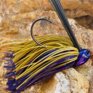 peanut butter and jelly colored fishing jig