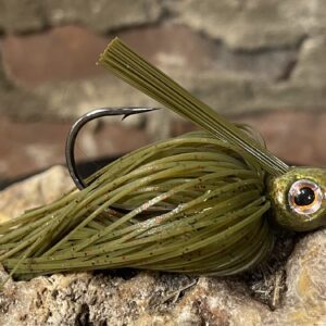 Green swim jig fishing lure